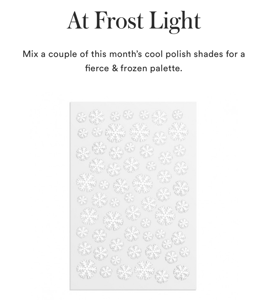 Julep snowflake decals
