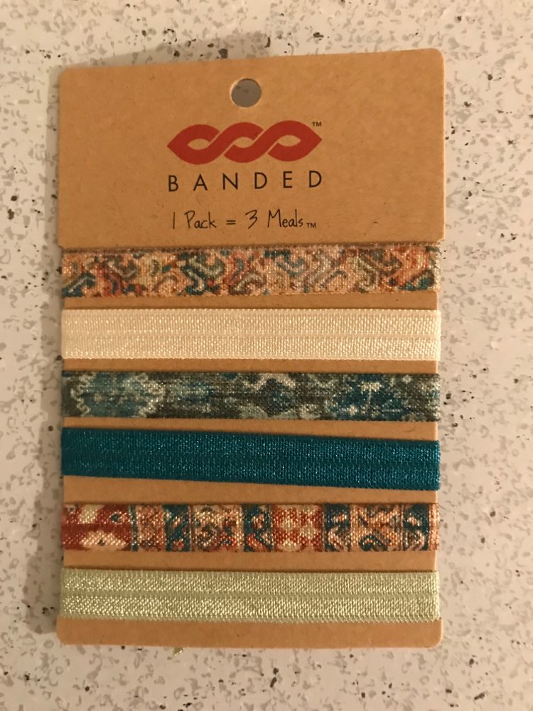 Banded Hair Ties In Jade Zanzibar
