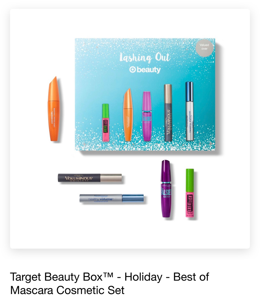 Target Beauty box holiday best of mascara cosmetic set