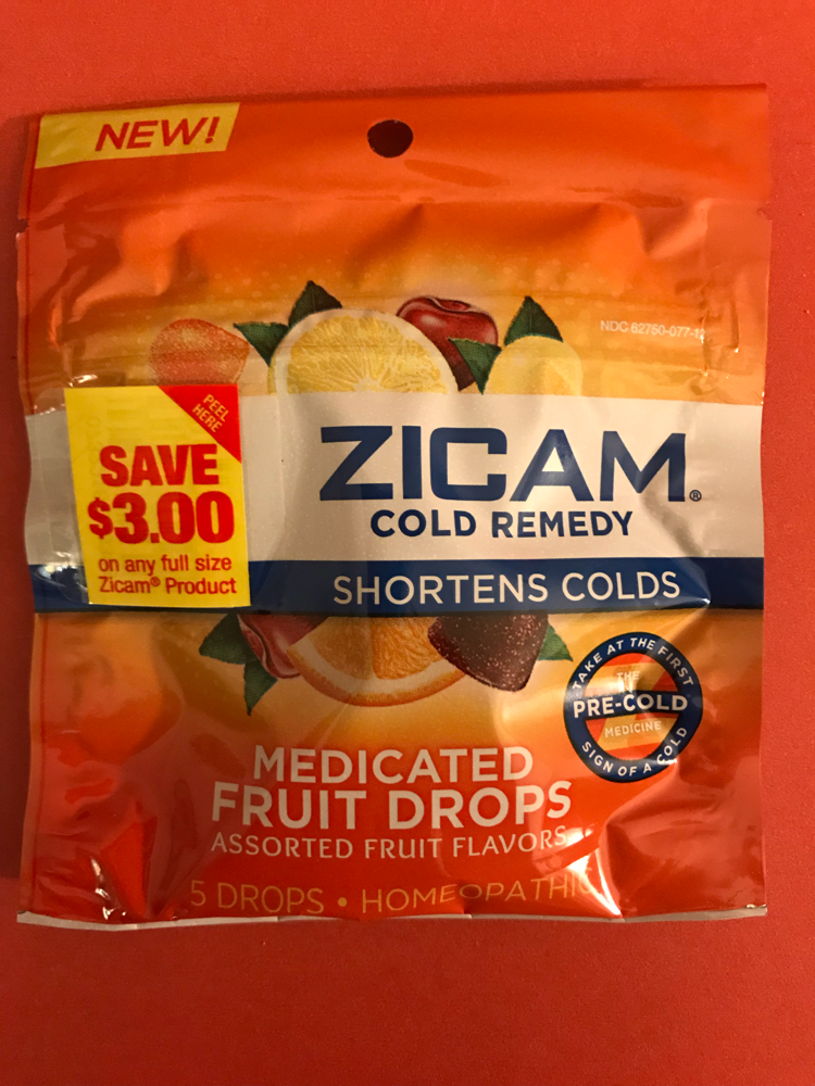 Zicam Cold Remedy Medicated Fruit Drops