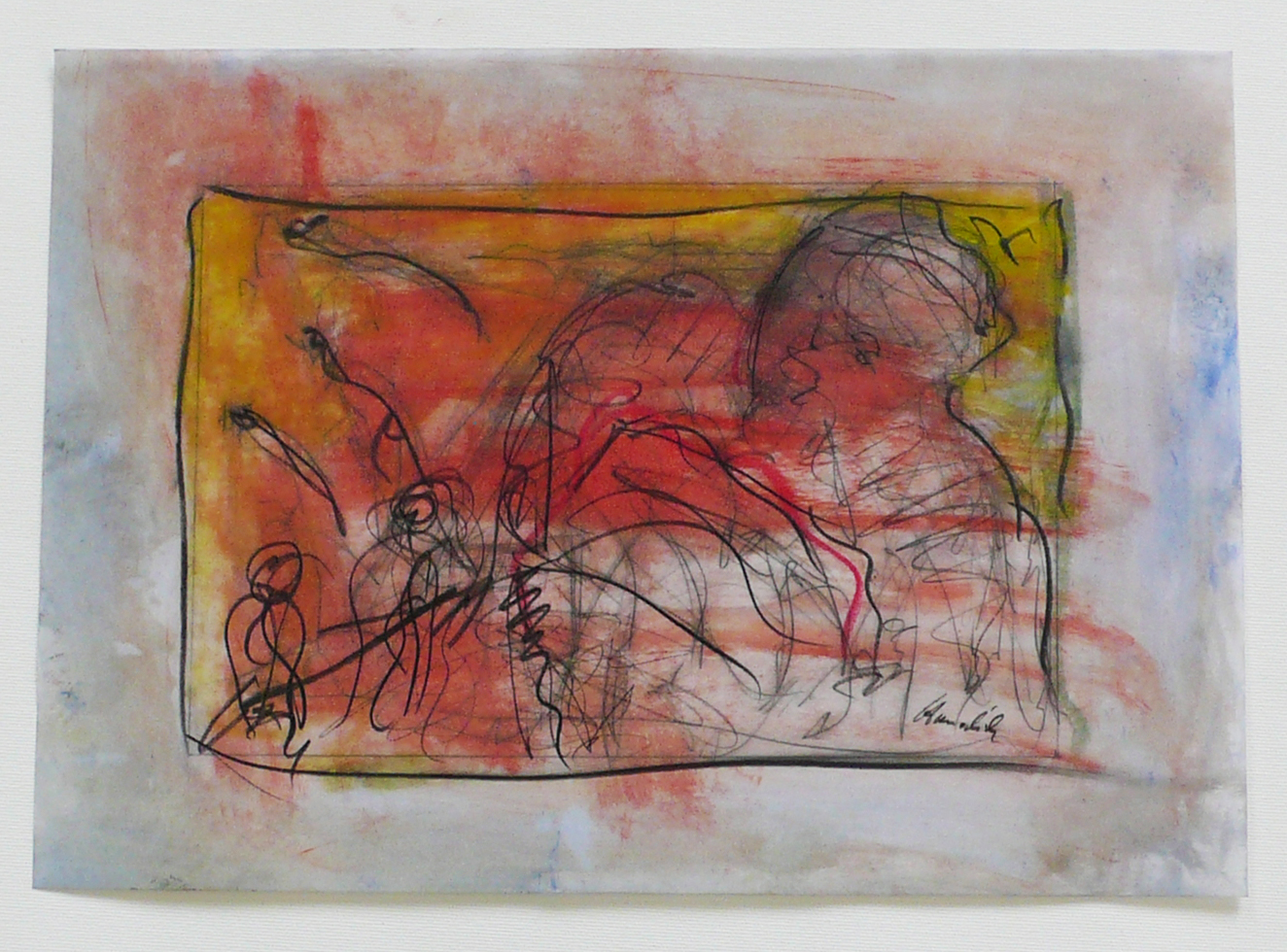 dusty rainbox, oil on paper, 29,7 cm x42 cm