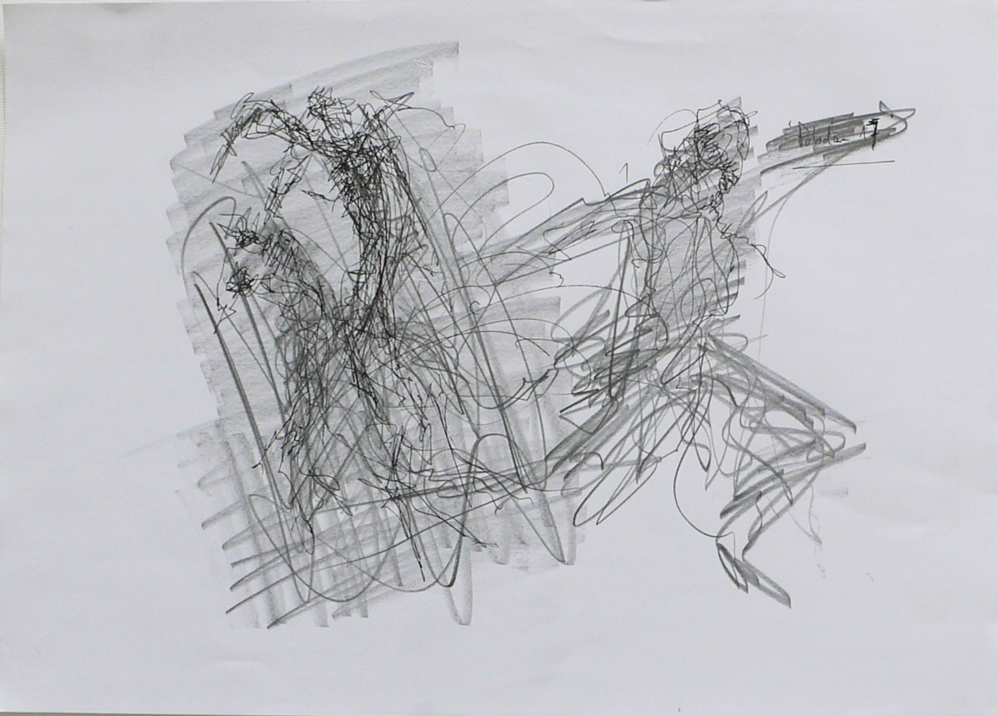 Escape...,oil on paper,  21,0 cm x 29,7 cm