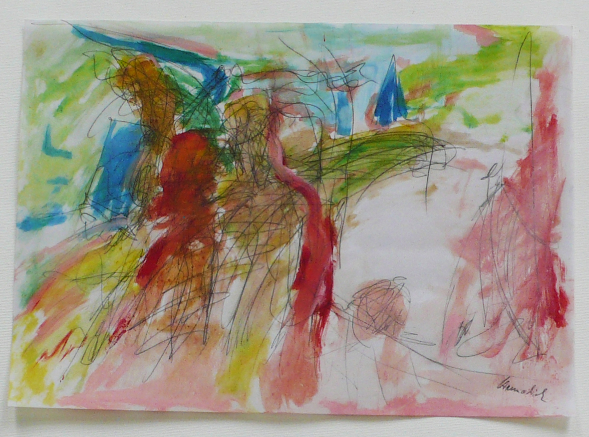 long time no see, oil on paper, 29,7 cm x42 cm