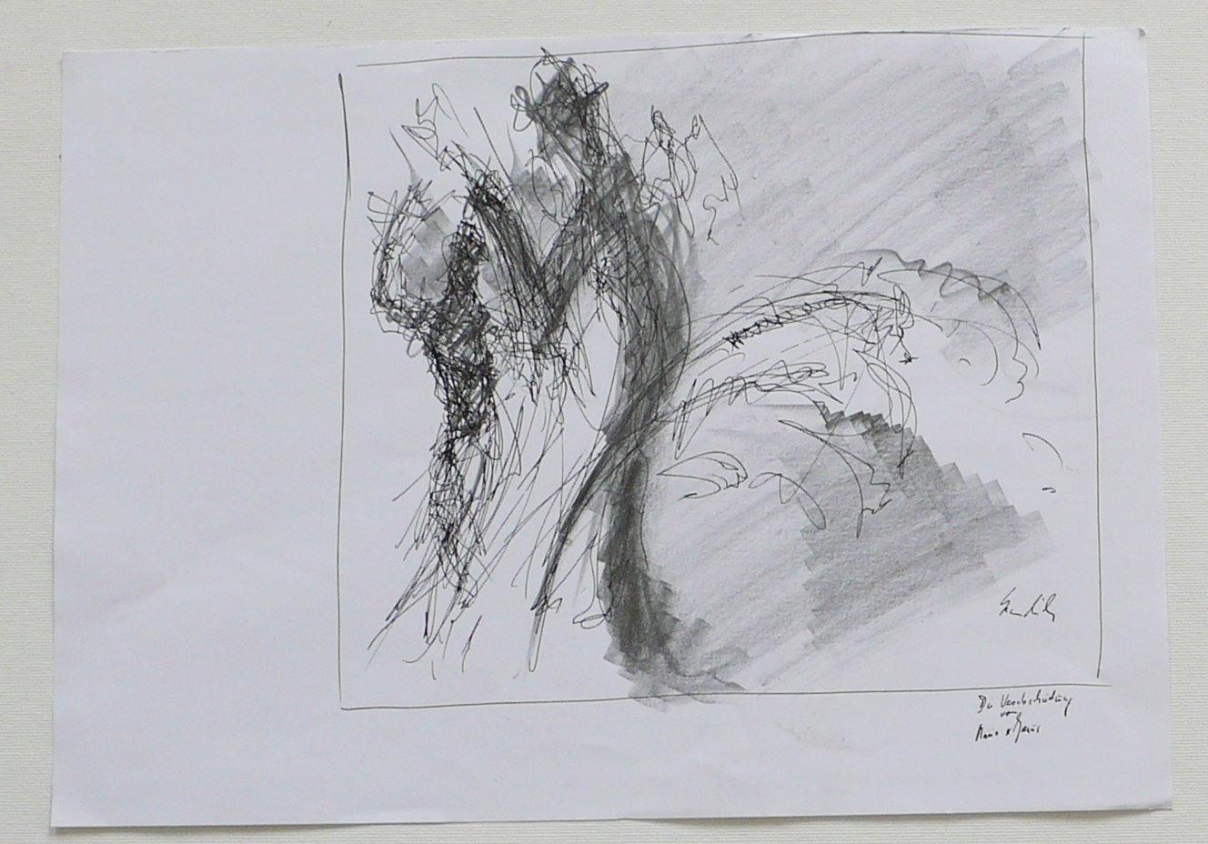 to late to escape, oil on paper,  29,7 cm x 21,0 cm