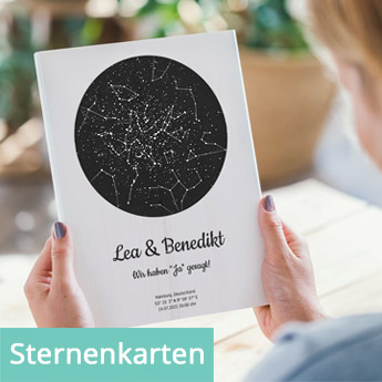Personalisierte Hochzeitsgeschenke: Sternenkarten von herzensprojekt.de