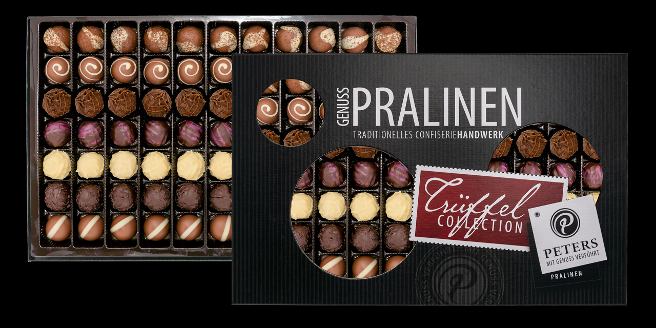 peters-pralinen.de kreiert hochwertige, handgefertigte Pralinen, Trüffel, Schokoladenartikel sowie Tee- und Käsegebäck.