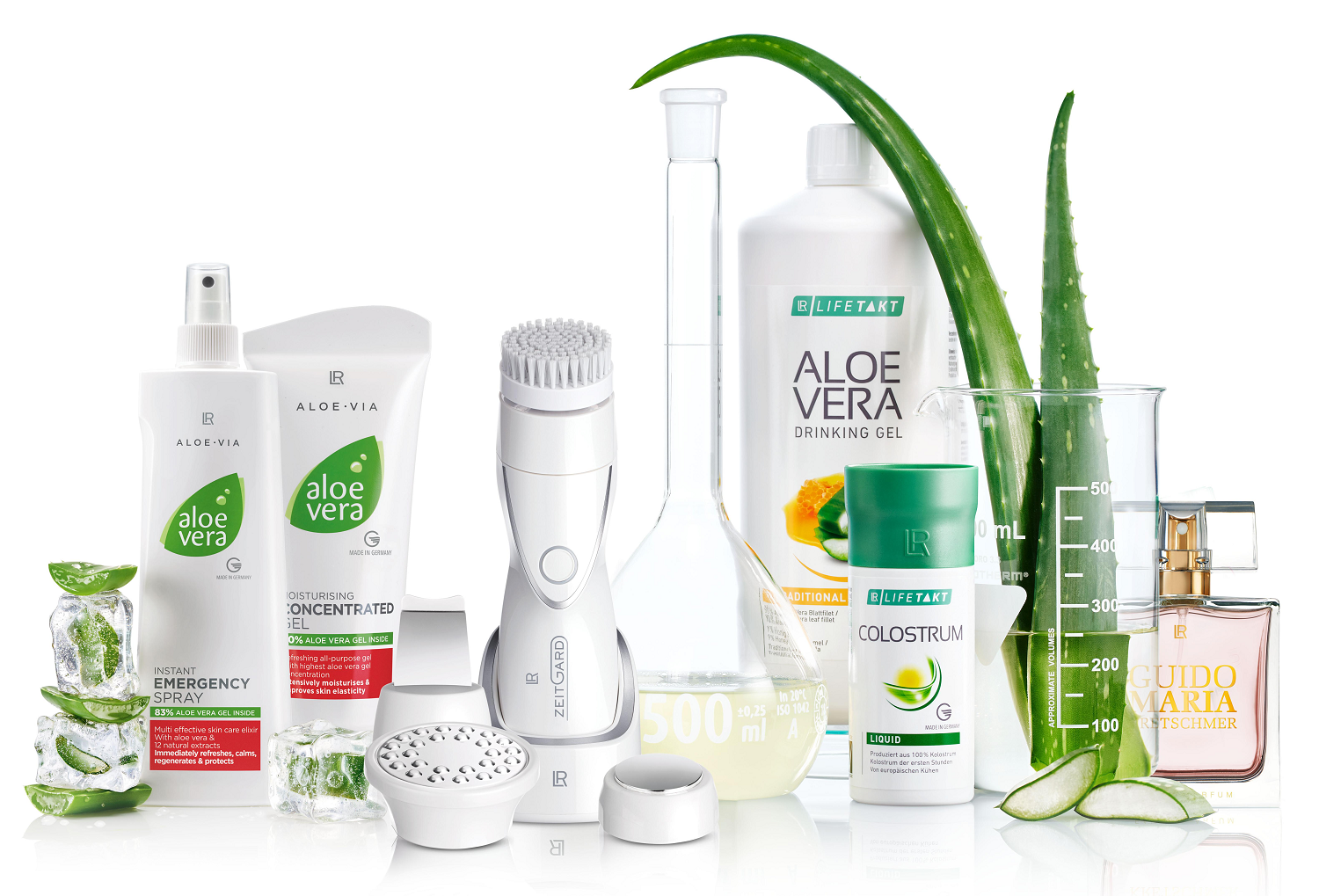LR vertreibt über 600 Produkte im Gesundheits-, Schönheits-,  Parfüm- und Ernährungsbereich
