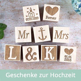 Geschenke zur Hochzeit - von herzensprojekt.de