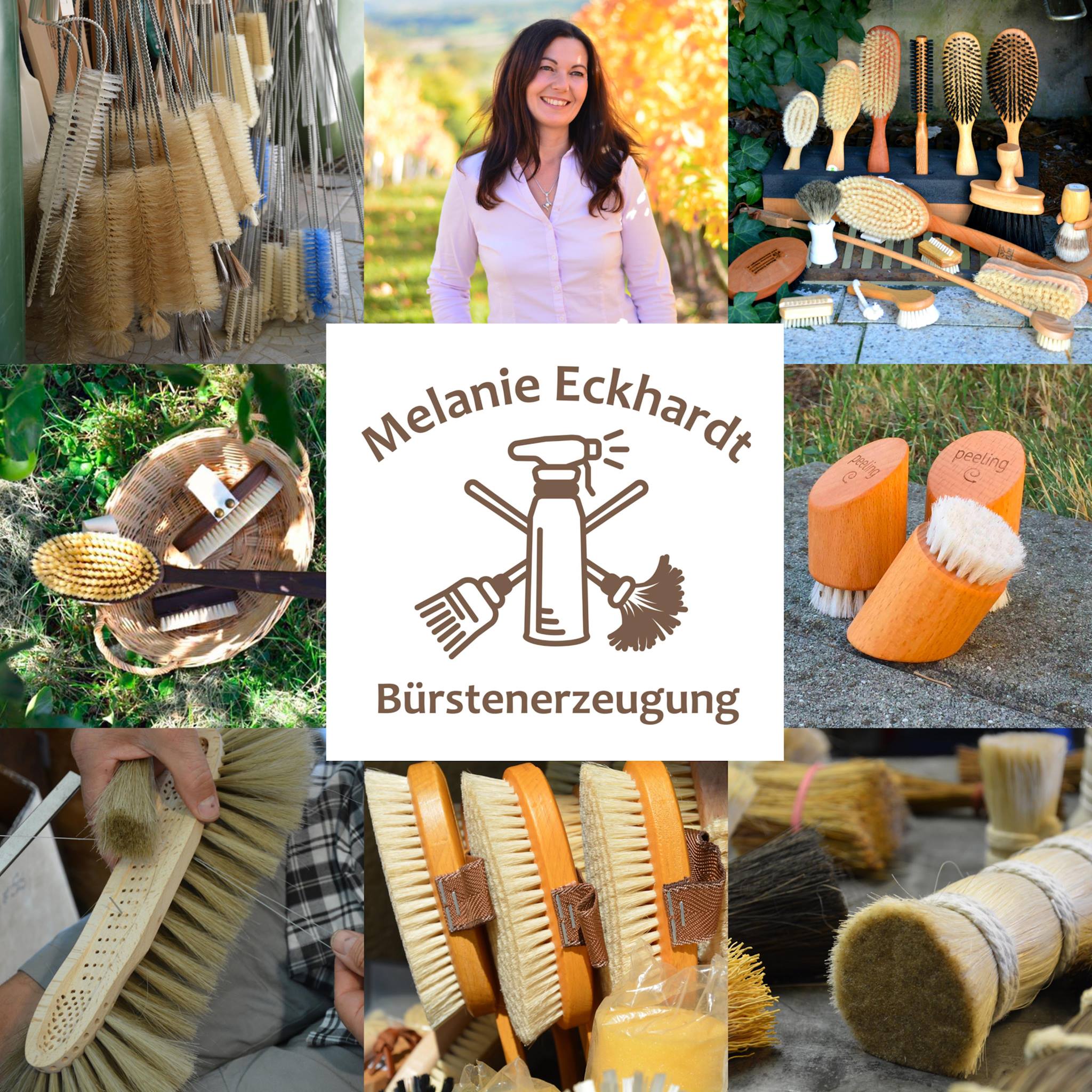 Das Traditionsunternehmen ECKHARDT produziert und vertreibt über 400 verschiedenen Bürstenarten, darunter Haarbürsten, Flaschenbürsten, Massagebürsten und Besen.
