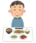 東洋医学の五味の食事　イラスト