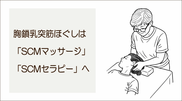 イメージ画像｜胸鎖乳突筋ほぐしは「SCMマッサージ」「SCMセラピー」へ