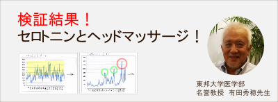 ヘッドマッサージとセロトニン検証結果