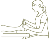 フットリフレクソロジーのイラスト