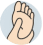 フットリフレクソロジーのイラスト