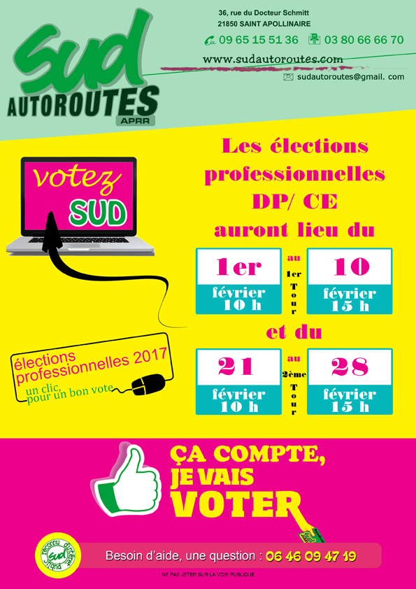 élections professionnelles Syndicat SUD Aprr