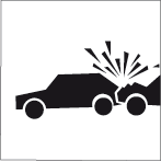 Icon zeigt einen Auffahrunfall