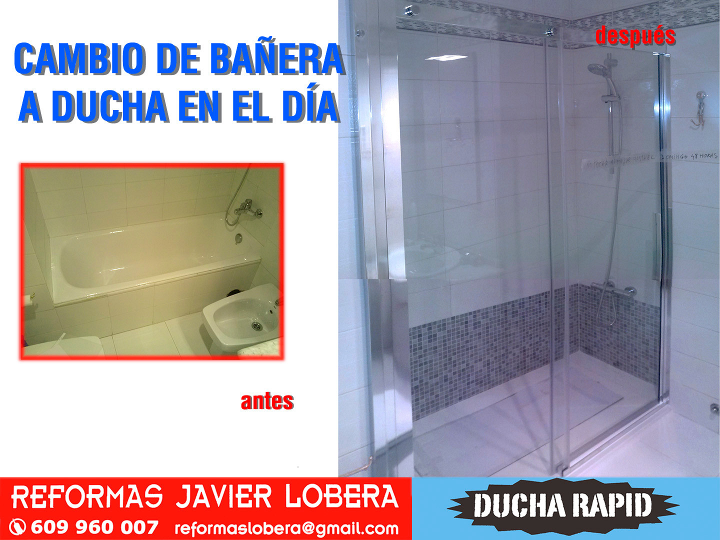 cambio de bañera a ducha