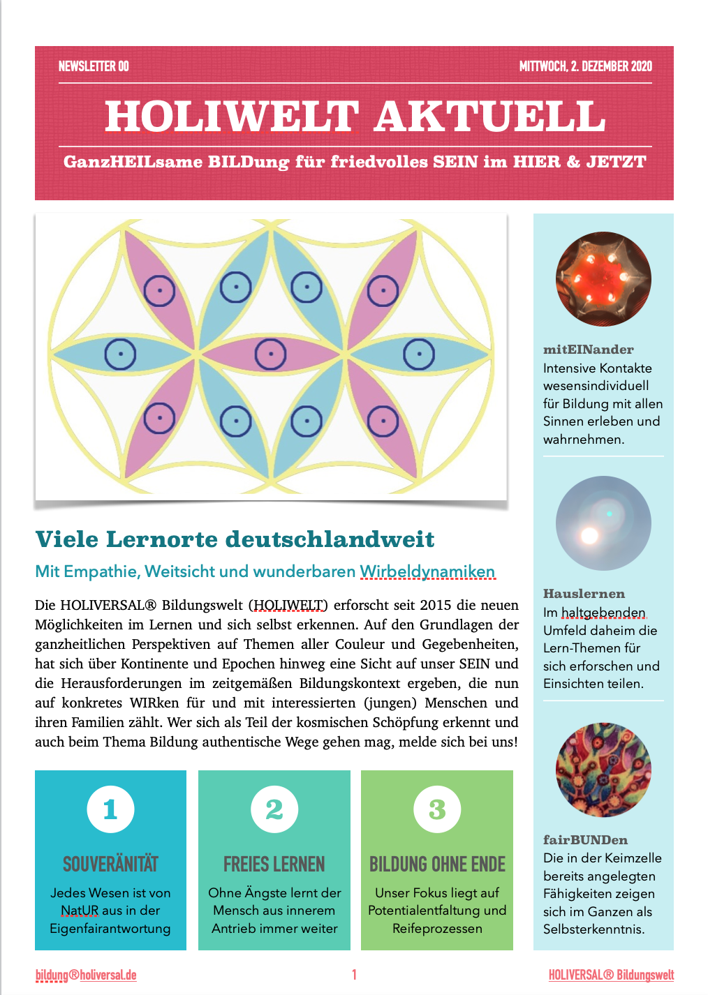 HOLIWELT - Newsletter