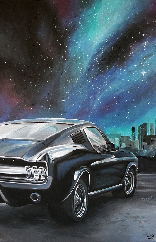 68er Ford Mustang Fast Back (40 x 60 cm)