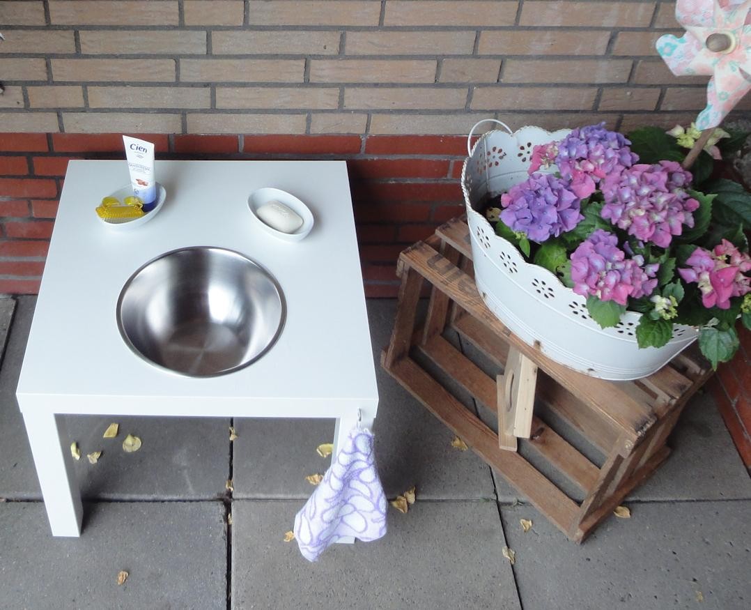 Waschtisch für den Garten DIY Frau Käferin näht