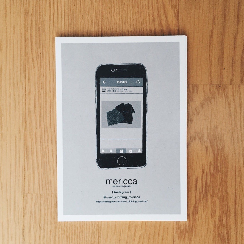 原宿 古着屋 mericca フライヤー