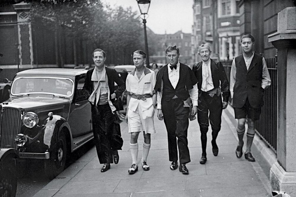 Miembros del Partido de Reforma de la Vestimenta Masculina en Londres 1937