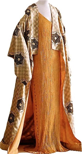 Conjunto de túnica "Delphos" y velo 1910