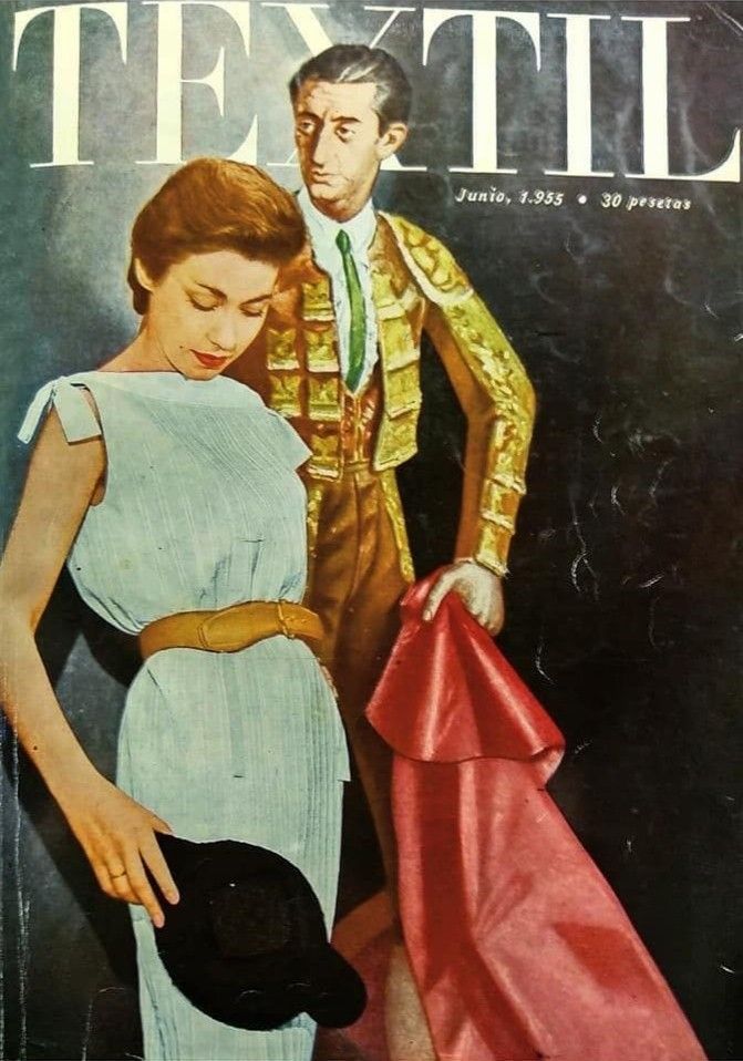 Portada revista de modas Textil- Modista Caruncho, 1955