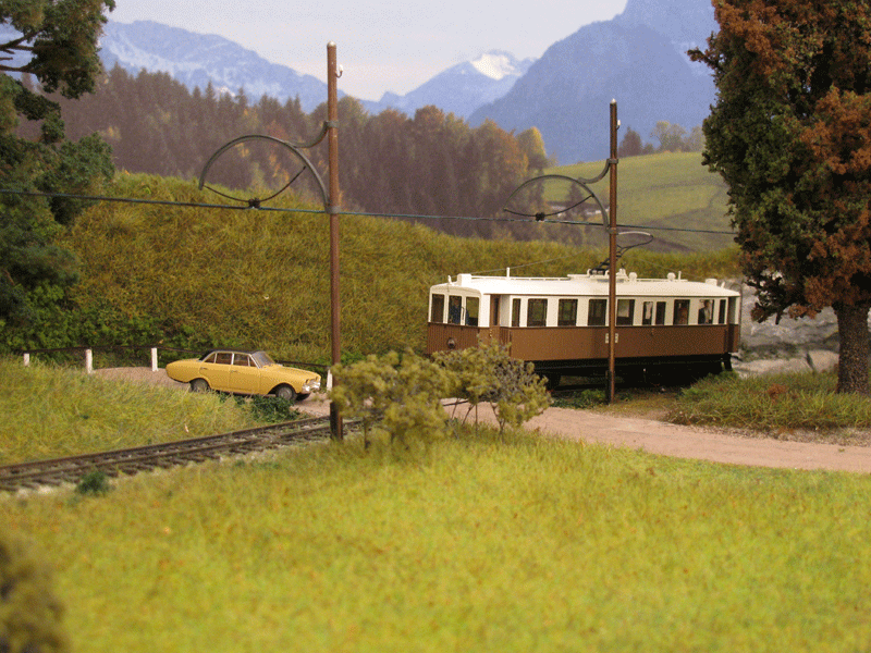 Triebwagen in Richtung Oberbozen