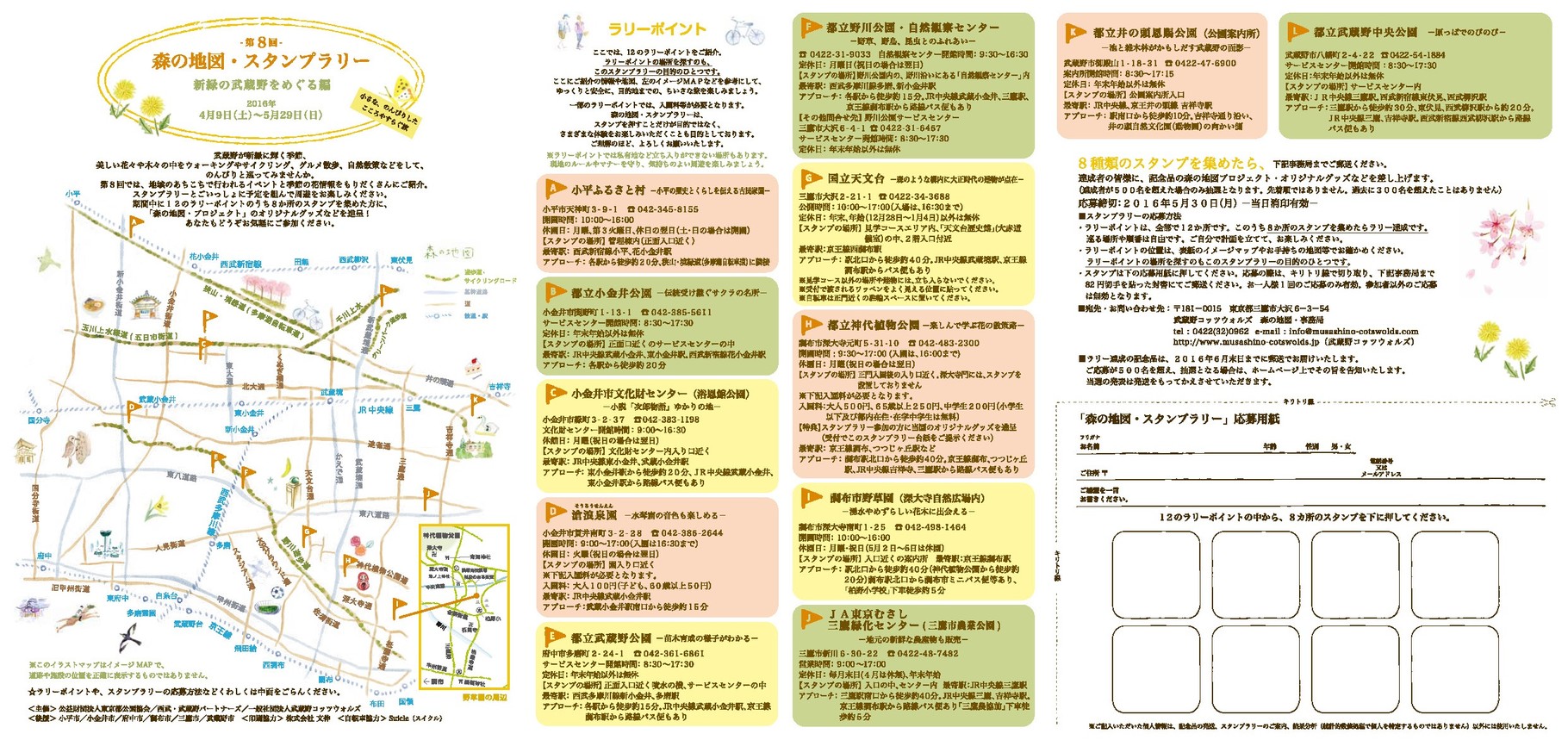 第8回 森の地図スタンプラリー 武蔵野コッツウォルズ 都会生活のリセット空間