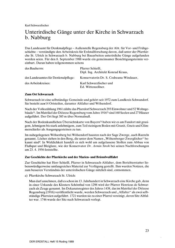 Quelle: Der Erdstall Heft 15 / S. 23