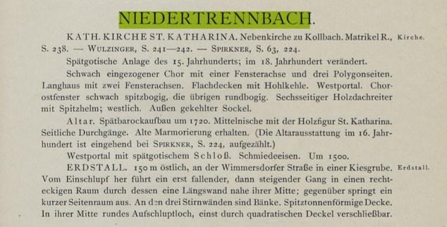 Quelle: Karlinger, Die Kunstdenkmäler in Niederbayern Band VIII, BA Eggenfelden 