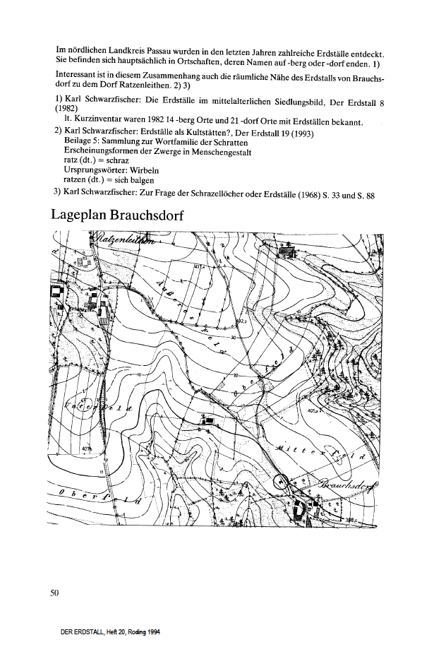 Quelle: Der Erdstall, Heft 20/S. 50 Manfred Stolper, 1994