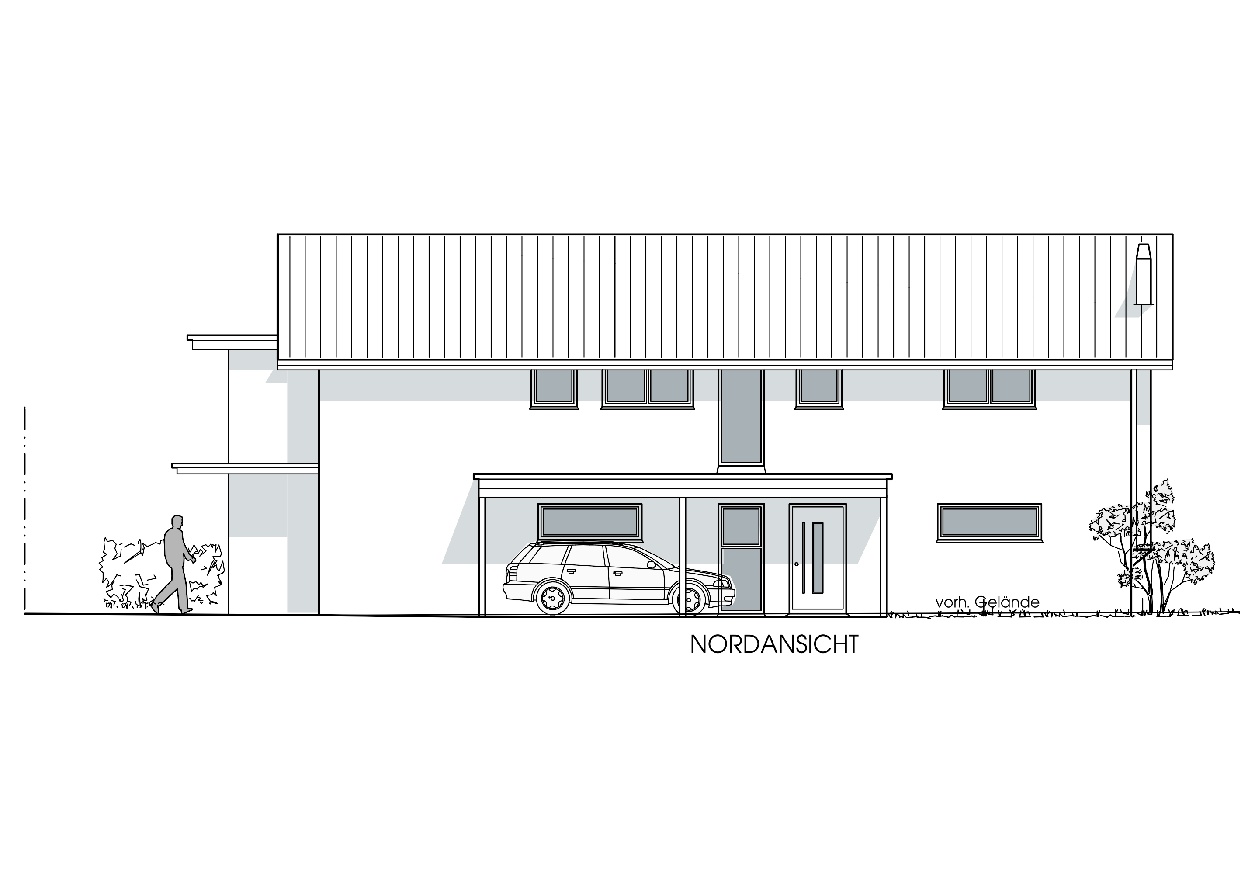 Neubau Wohn- und Geschäftshaus in Heimenkirch - Nordansicht