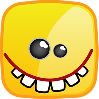 smiley carré - émoji - émoticônes - smiley émoticône émoji cartoon clipart illustration - artémotic