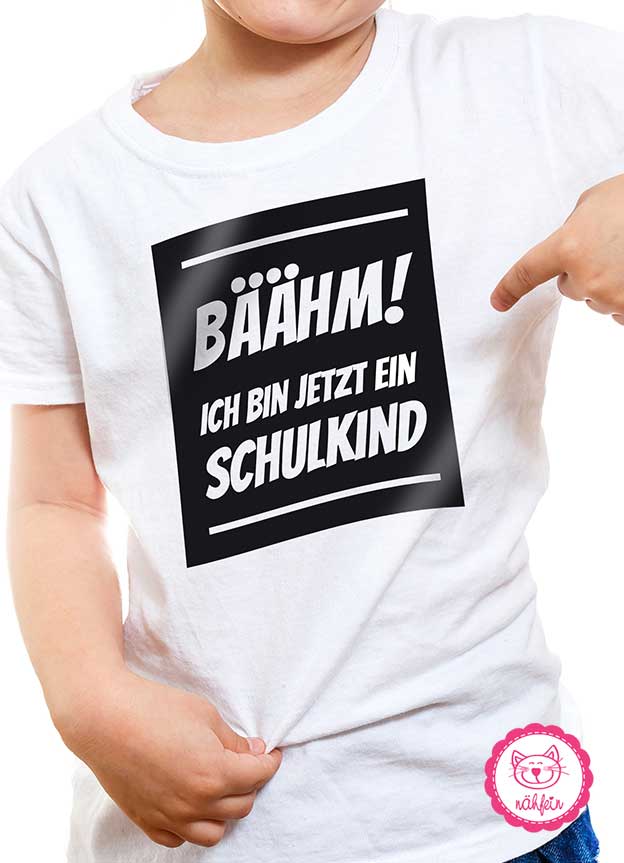 Buntes TShirt zur Einschulung mit Namen nähfein