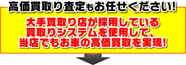 高価買取り査定もお任せください!