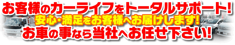 お車の事なら当社へお任せ下さい