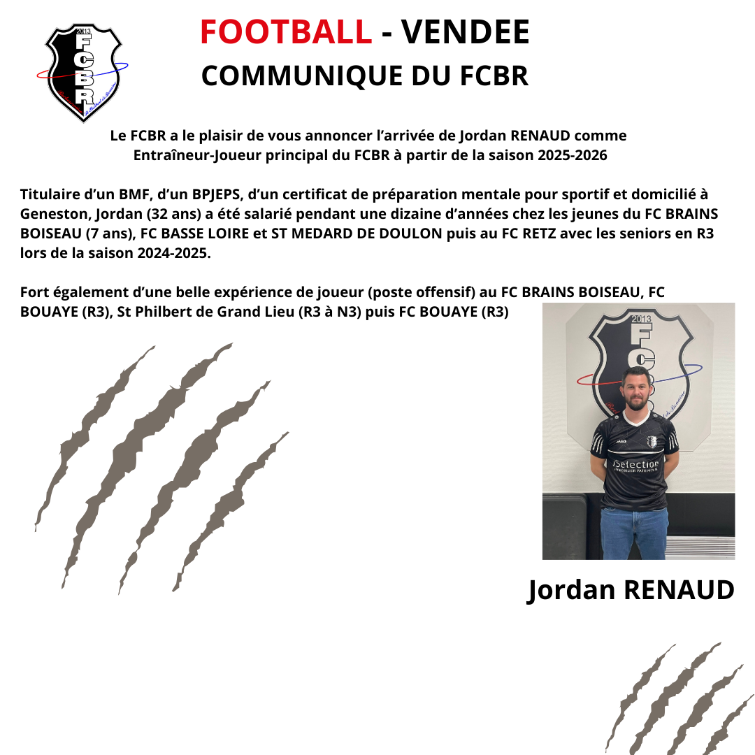 COMMUNIQUE DU CLUB