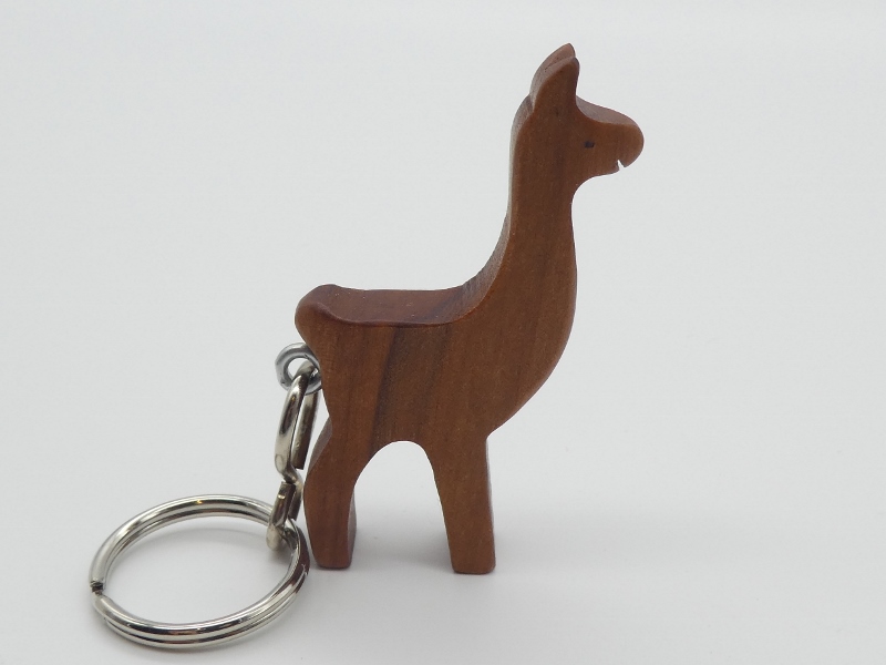 Schlüsselanhänger aus Holz - Lama