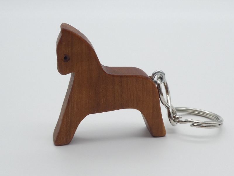 Schlüsselanhänger aus Holz - Pferd