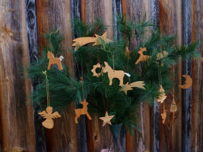 8 x Baumschmuck Anhänger für den Weihnachtsbaum