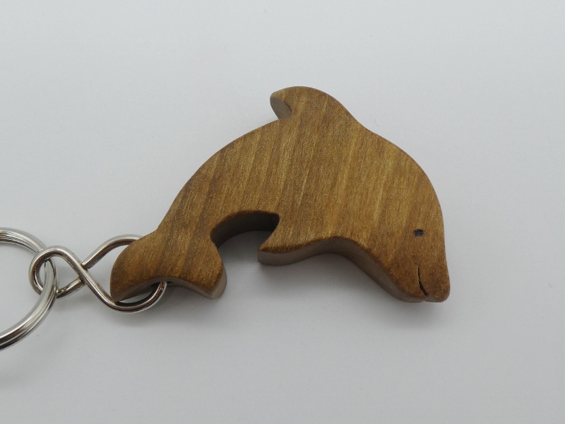 Schlüsselanhänger aus Holz, Delfin