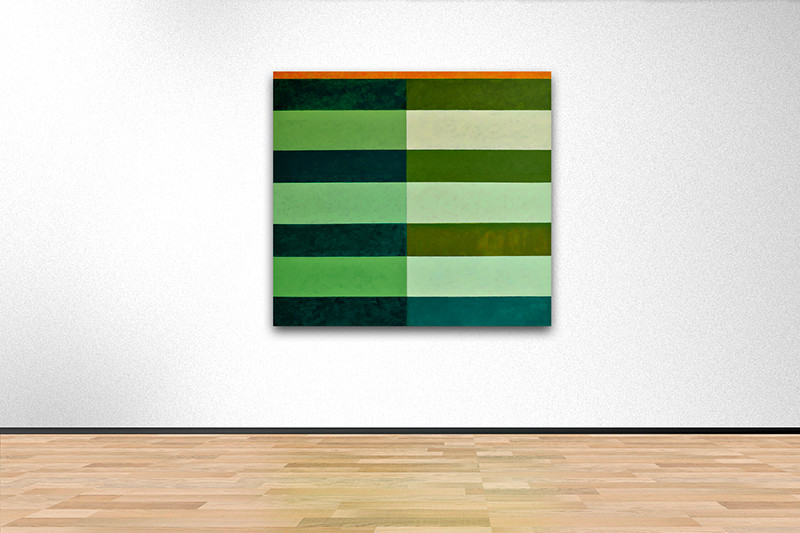 "Schichtung", Acryl auf Leinwand, 110 x 120 cm