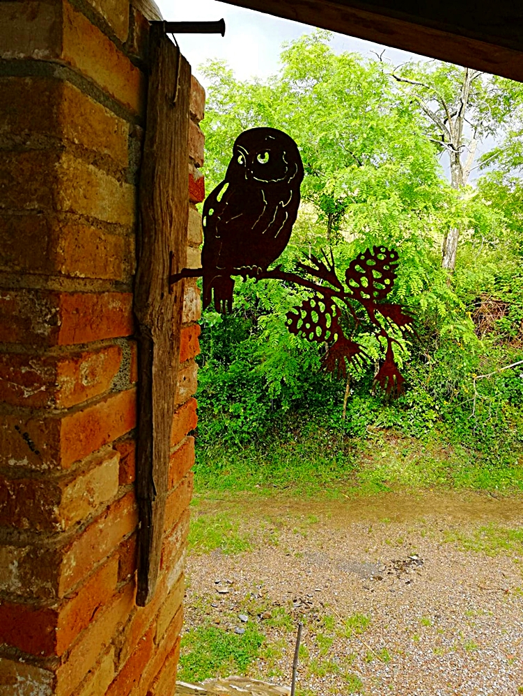 Gufo in Metallo Arrugginito 62cm - Decorazione Giardino ARS-Bavaria
