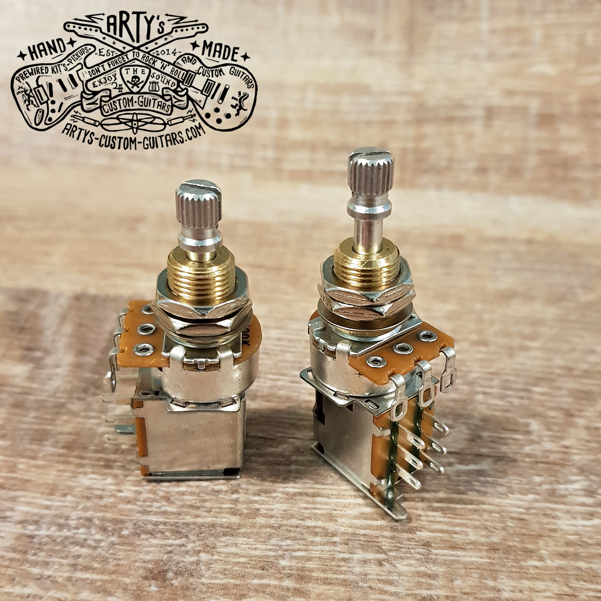 CTS POTENTIOMETER 250k 500k 3/8" PUSH PULL Arty's Custom Guitars