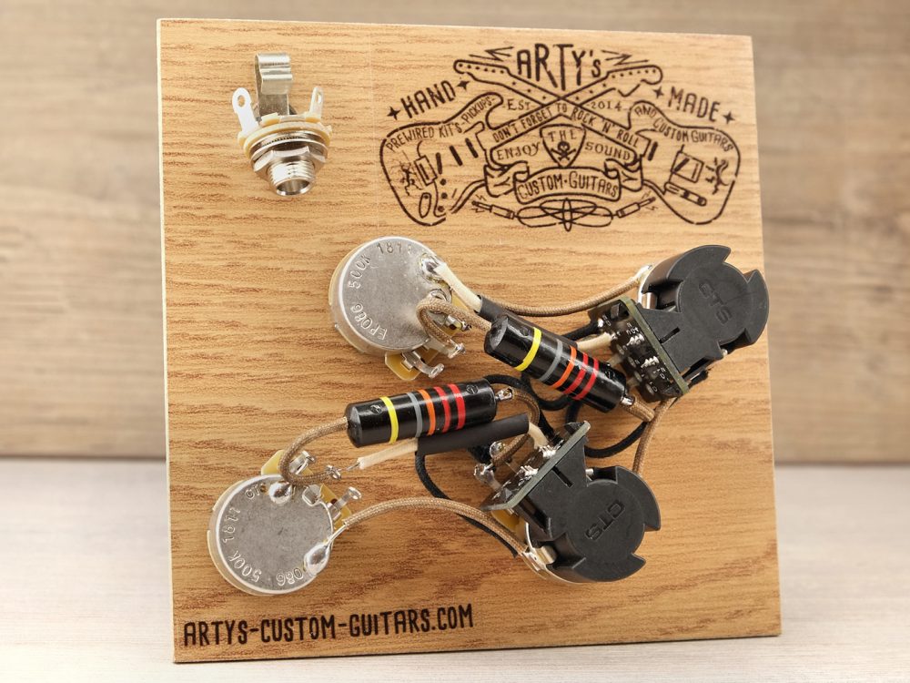 PREWIRED KIT LES PAUL Coil Split - Arty's Custom Guitars gibson les paul prewired 50s wiring harness long shaft 