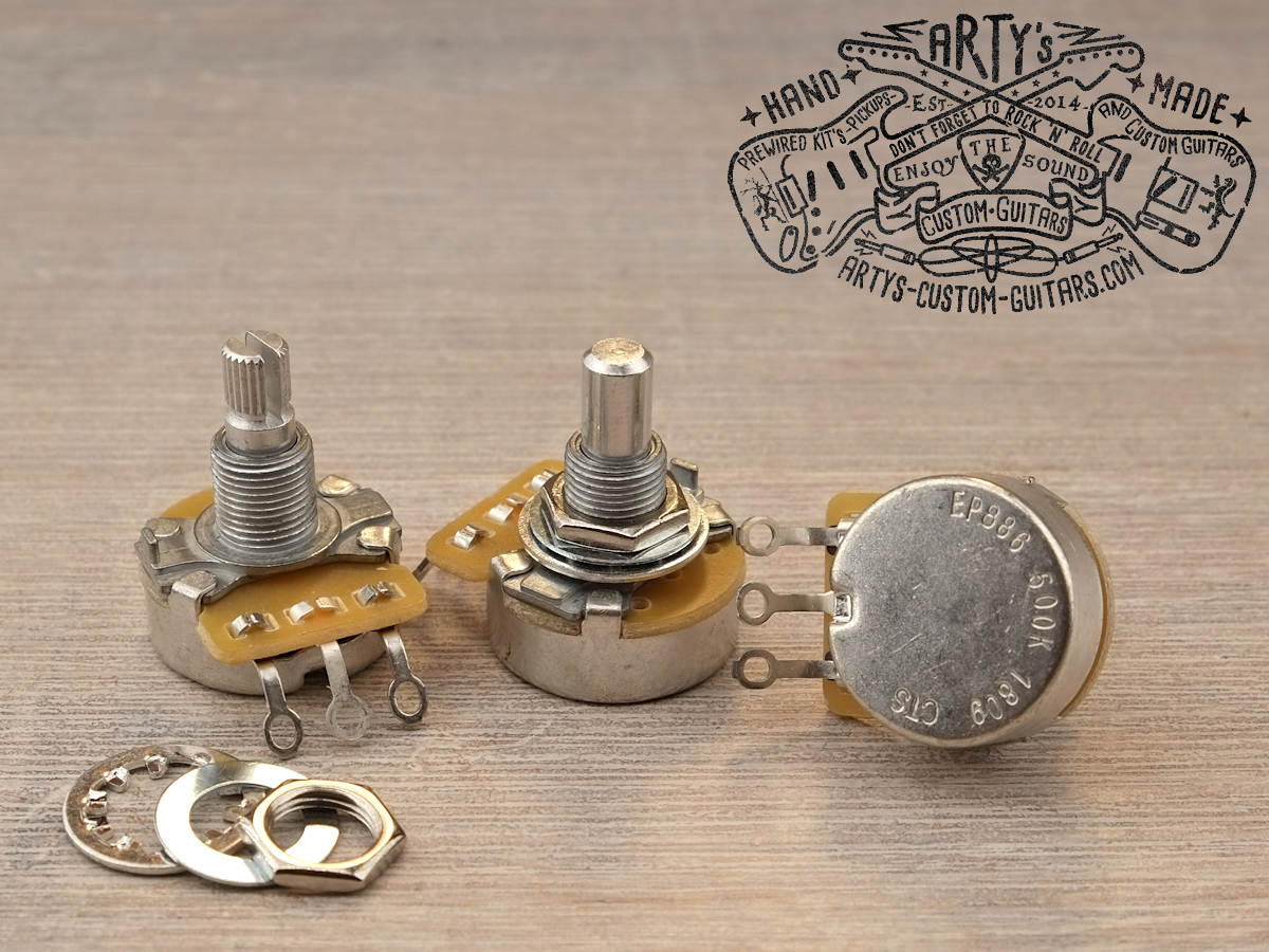 CTS POTENTIOMETER 500k 3/8" 3/4" NOLOAD Arty's Custom Guitars