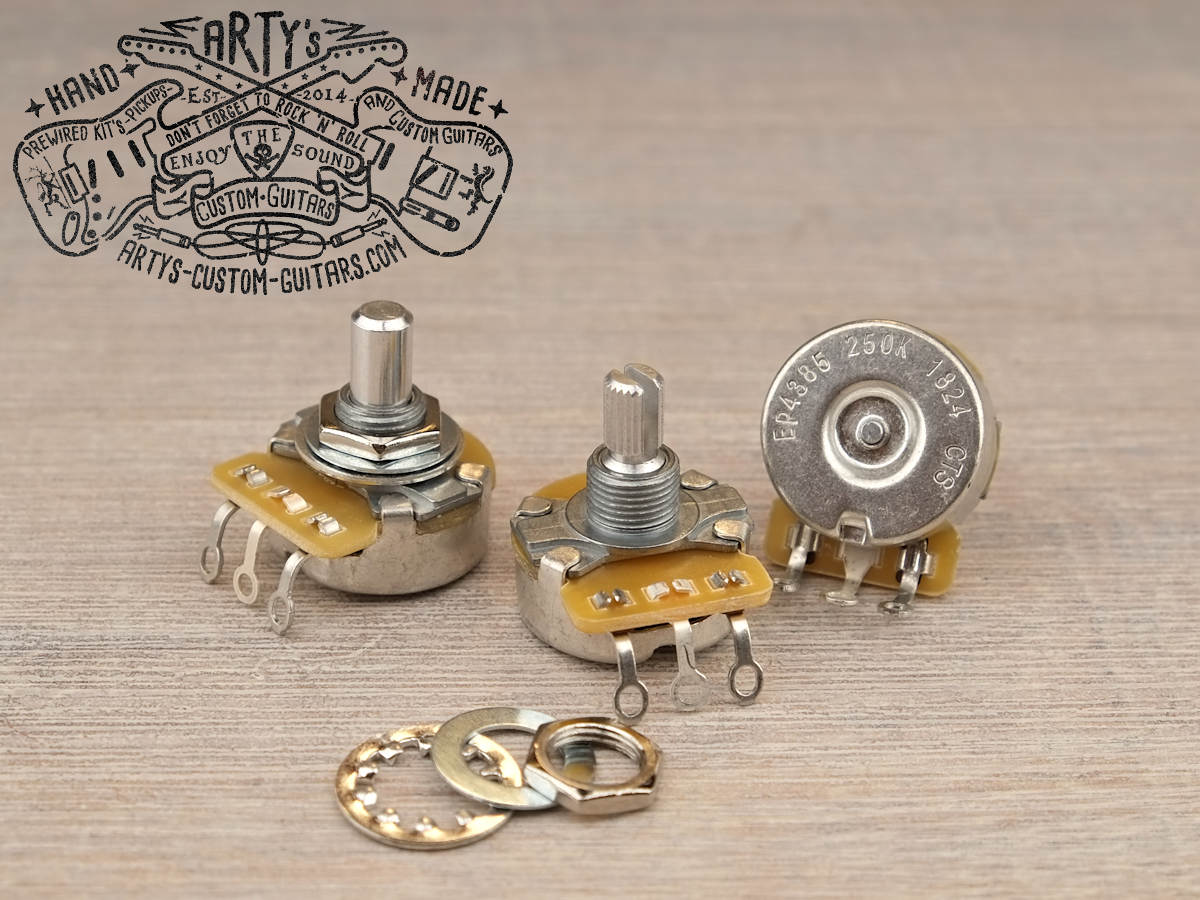 CTS POTENTIOMETER 250k 500k 1/4" Arty's Custom Guitars