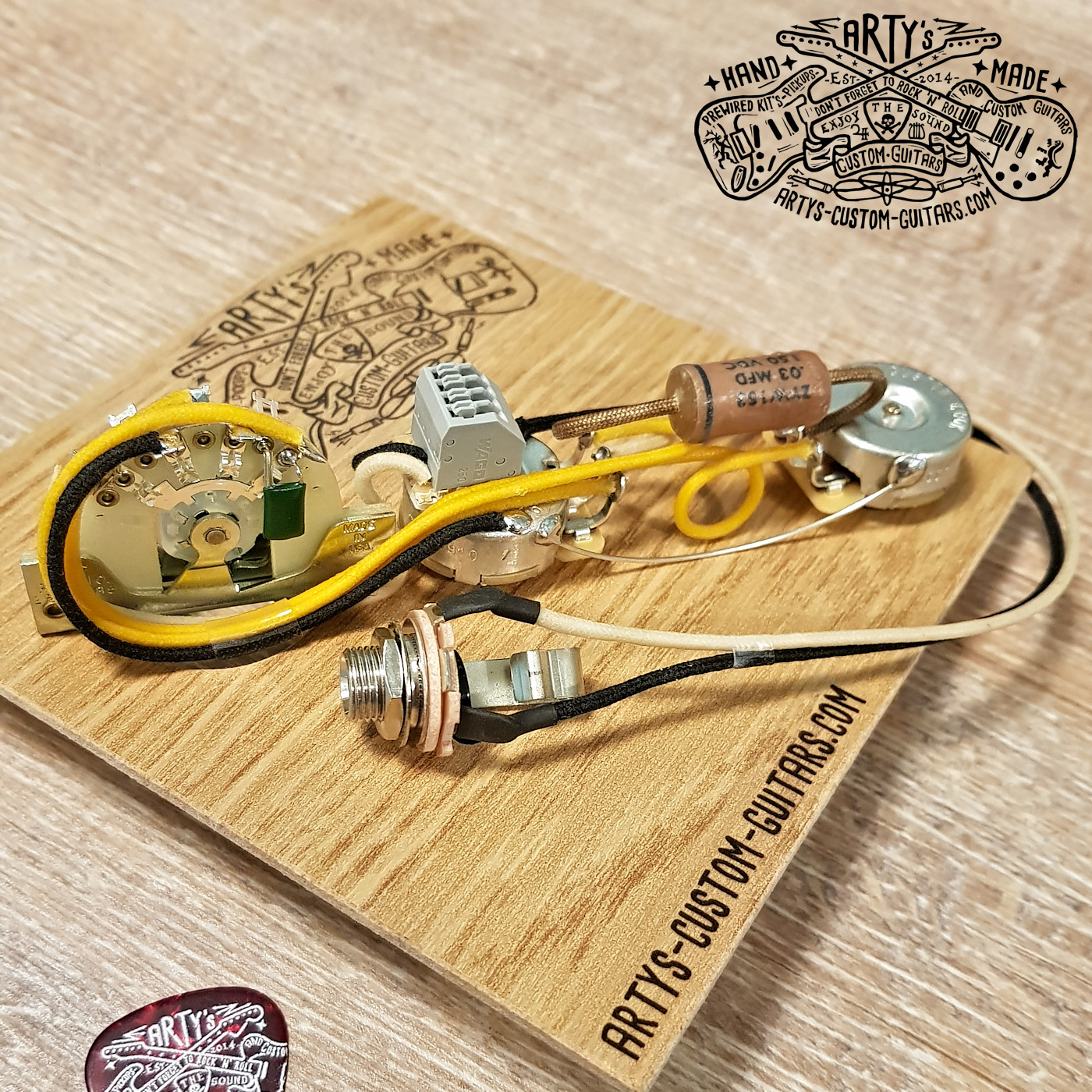 PREWIRED KIT ESQUIRE Cocked Wah SOLDERLESS Arty's Custom Guitars